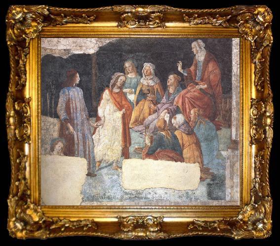 framed  Sandro Botticelli Lorenzo Tornabuoni before the assembly of the Liberal Arts (mk36), ta009-2